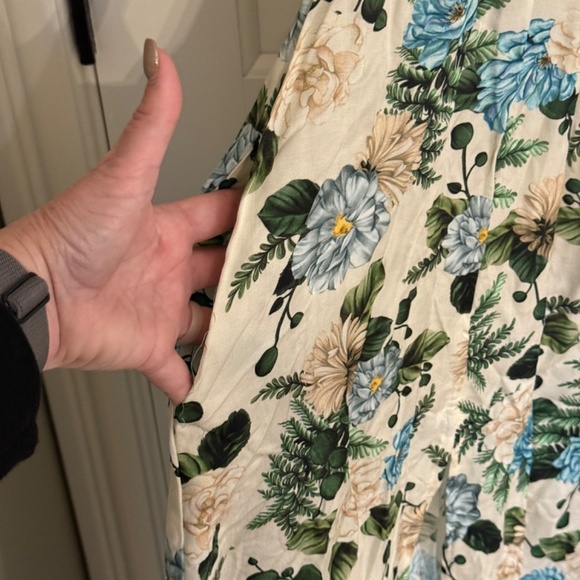 New! Agua Bendita Leandra Aine Smocked Maxi Dress Floral 1704 - Picture 7 of 13